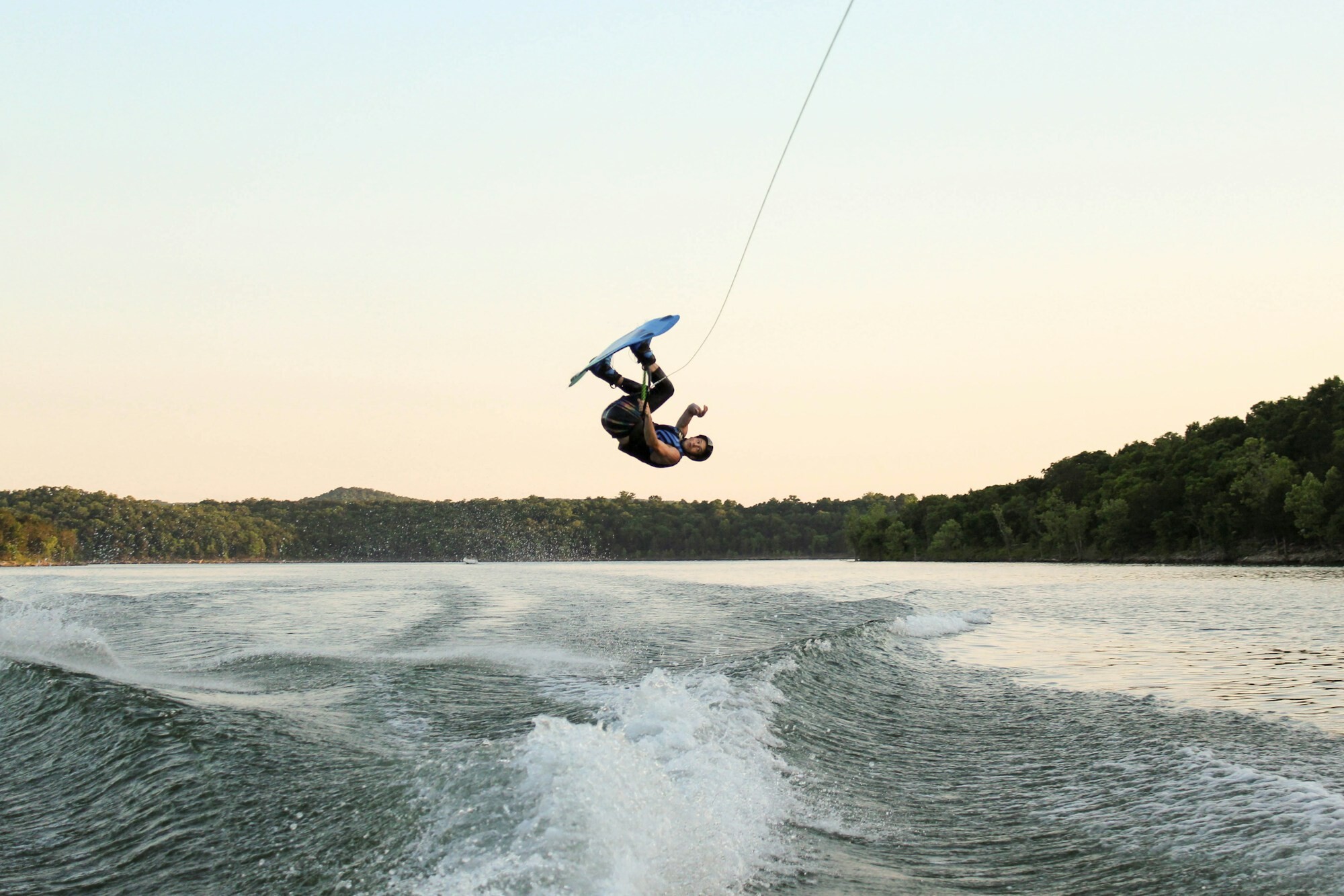 Person wakeboarding